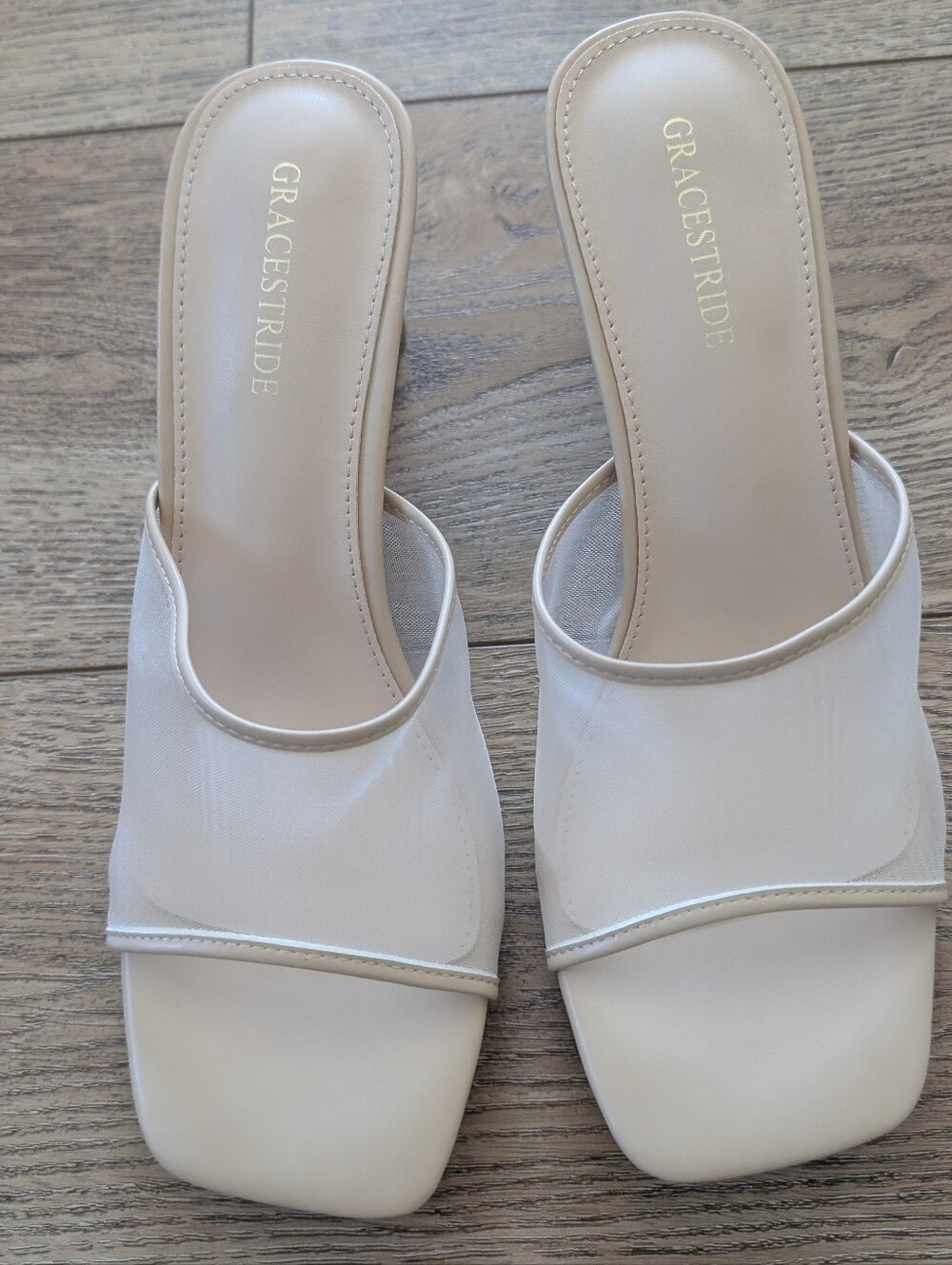 Life Stride Cream Slide Mules